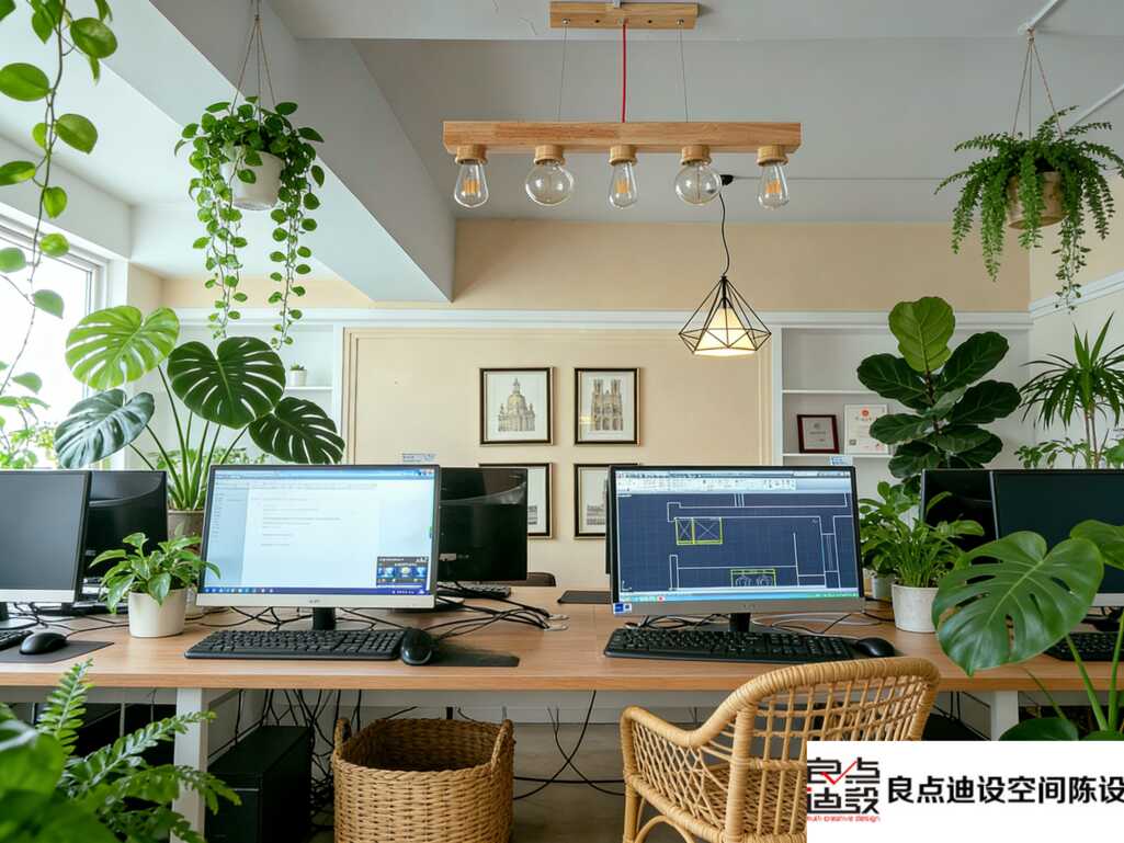 自然风办公室软装设计|把工位改成森林氧吧，员工效率直接翻一倍✨